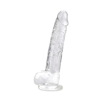 Loving Joy 9 Inch Dildo with Balls Clear