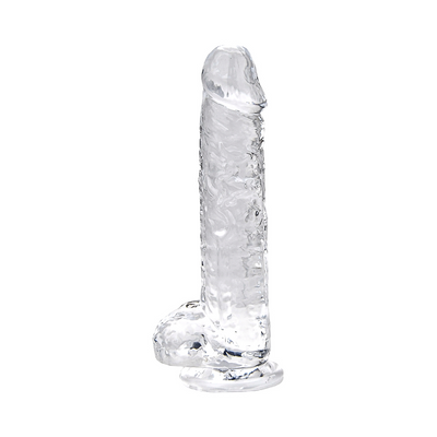 Loving Joy 7 Inch Dildo with Balls Clear