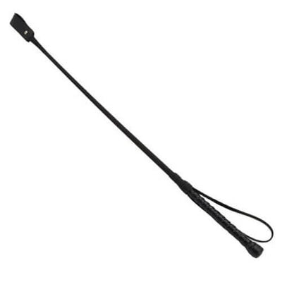 Bound Noir Nubuck Leather Riding Crop